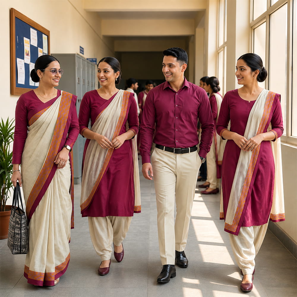 Teaching and admin staff uniforms for schools by Sona Signature