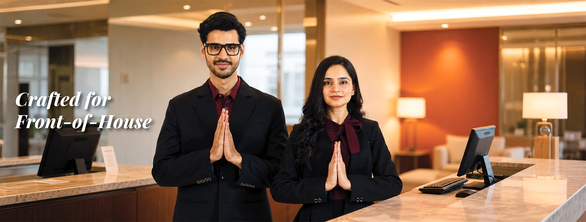 Hotel front office uniform manufacturer in India for reception staff